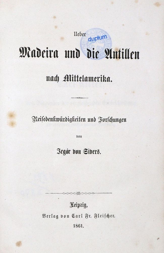 Große Abbildung Nr.2: 133-1369 Sivers,J.v.: (Amerika)