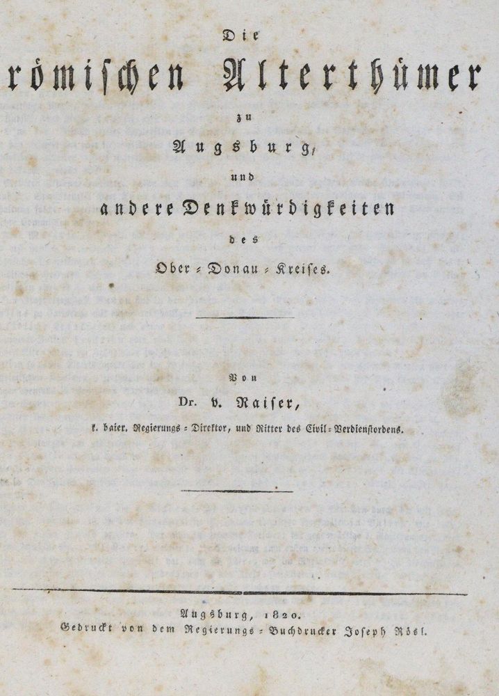 Große Abbildung Nr.1: 133-1401 Raiser,(J.N.)v.: (Deutschland, Augsburg)