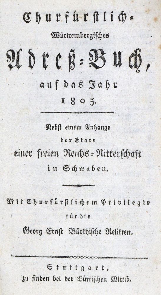 Große Abbildung Nr.1: 133-1408 Adreßbuch.: (Deutschland, Baden-Württemberg)