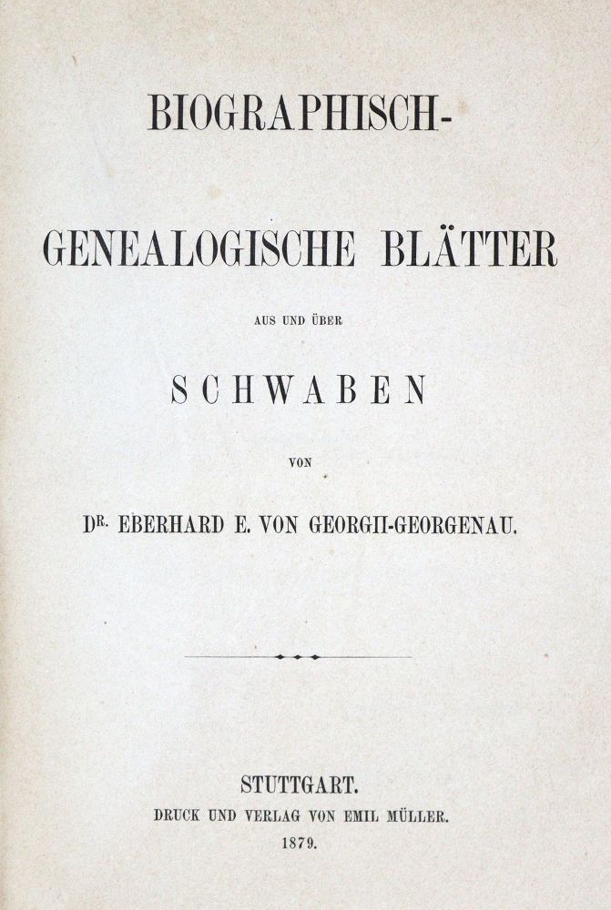 Große Abbildung Nr.2: 133-1414 Georgii-Georgenau,E.E.v.: (Deutschland, Baden-Württemberg)