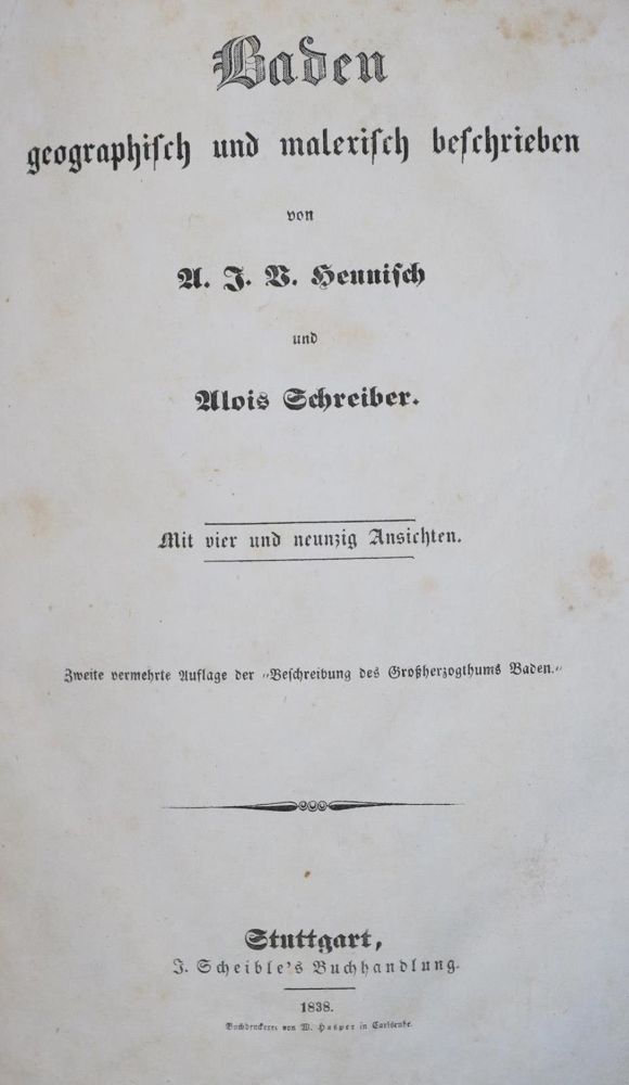 Große Abbildung Nr.1: 133-1416 Heunisch,A.J.V. u. A.Schreiber.: (Deutschland, Baden-Württemberg)