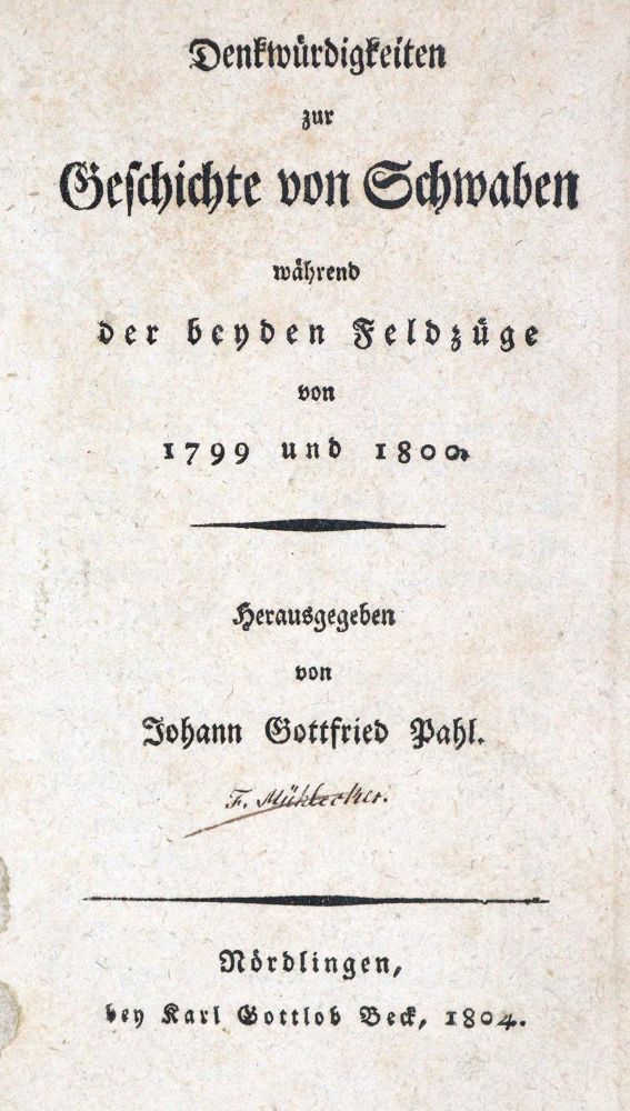 Große Abbildung Nr.1: 133-1428 Pahl,J.G.: (Deutschland, Baden-Württemberg)