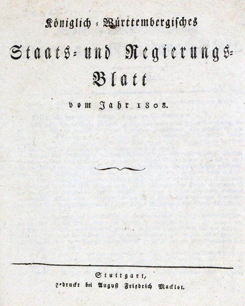 Große Abbildung Nr.1: 133-1437 Staats- und Regierungsblatt.: (Deutschland, Baden-Württemberg)