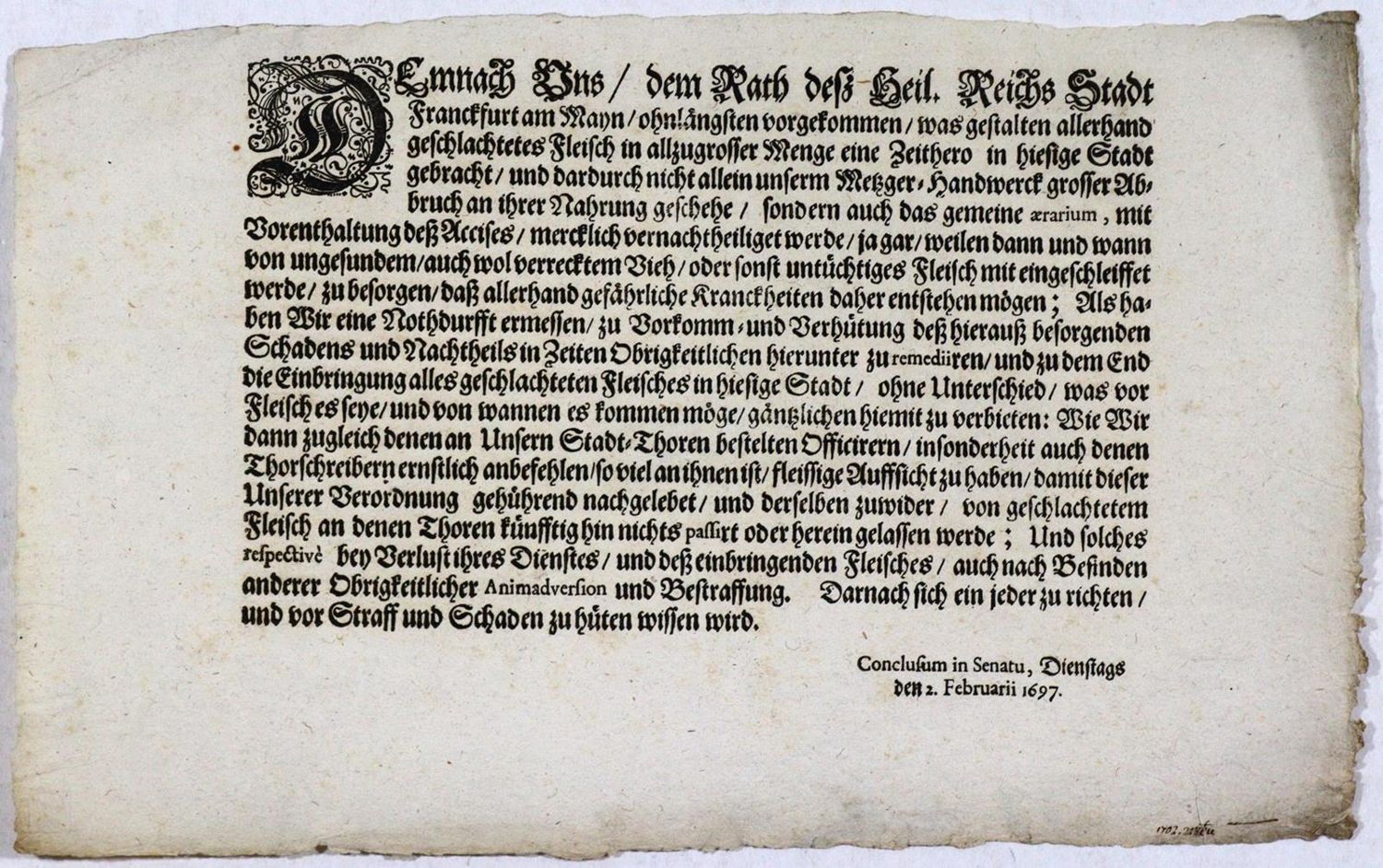 Große Abbildung Nr.1: 133-1477 Frankfurt am Main.: (Deutschland, Frankfurt, Metzger)