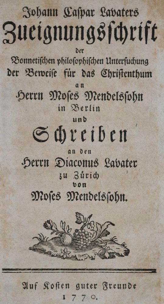 Große Abbildung Nr.1: 133-148 Lavater,J.C: (Alte Drucke, Handschriften und Theologie)