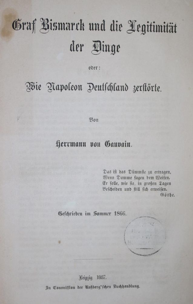 Große Abbildung Nr.1: 133-1488 Gauvain,H.v.: (Deutschland)