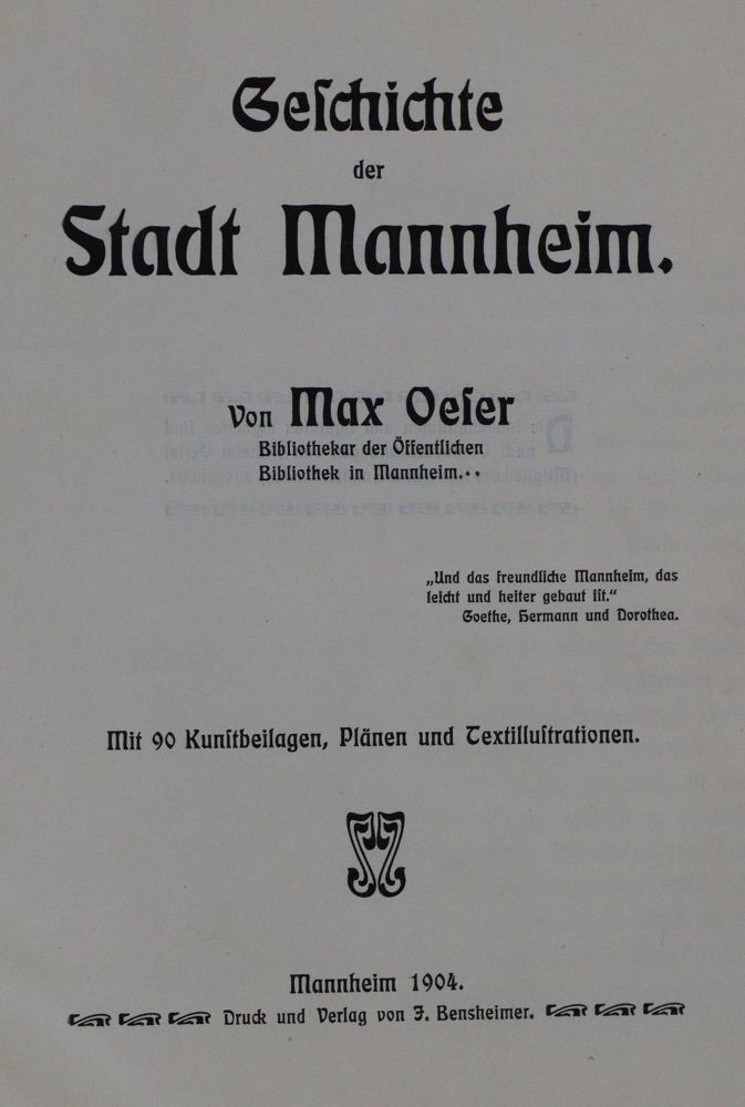 Große Abbildung Nr.4: 133-1511 Oeser,M.: (Deutschland, Mannheim)