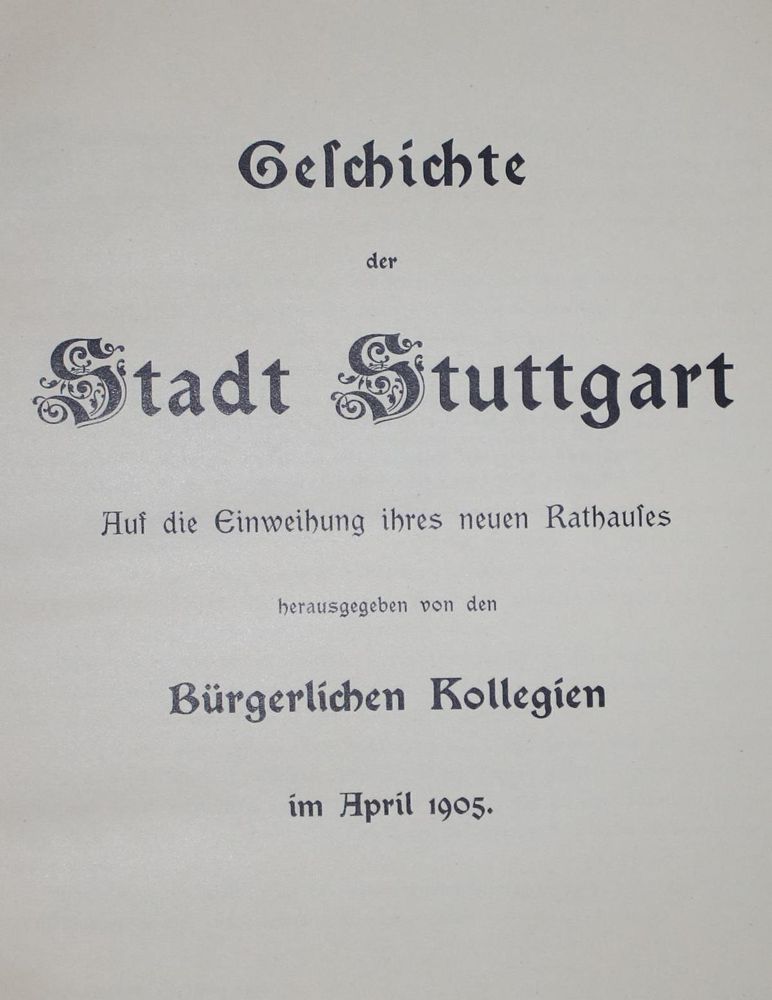 Große Abbildung Nr.2: 133-1542 Geschichte der Stadt Stuttgart.: (Deutschland, Stuttgart)