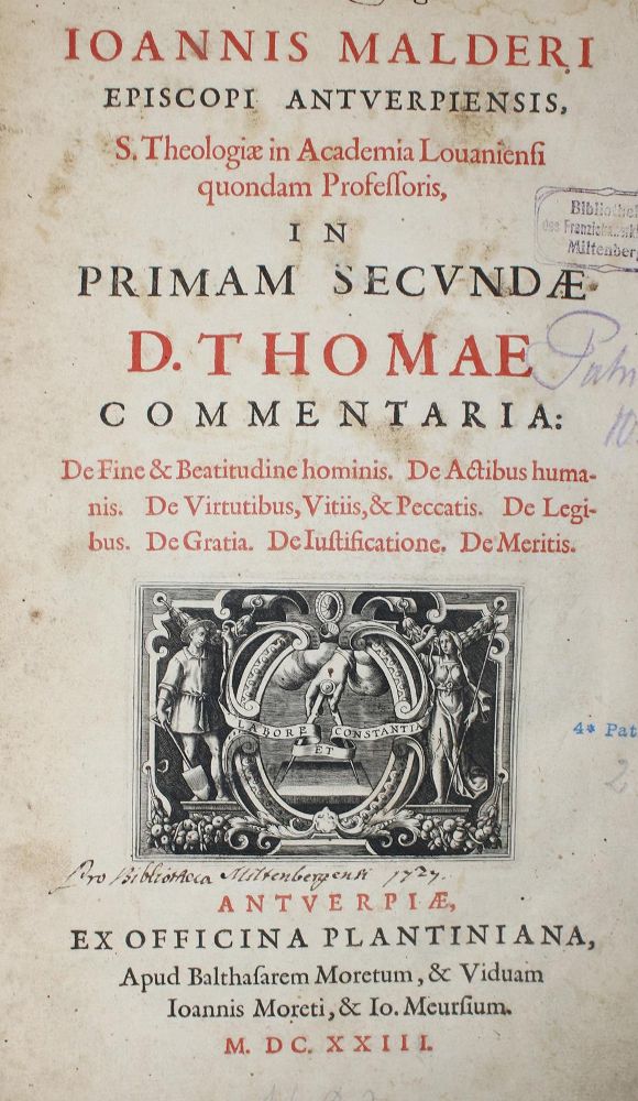 Große Abbildung Nr.1: 133-156 Malderus,J. (d.i. J. van Malderen).: (Alte Drucke, Handschriften und Theologie)