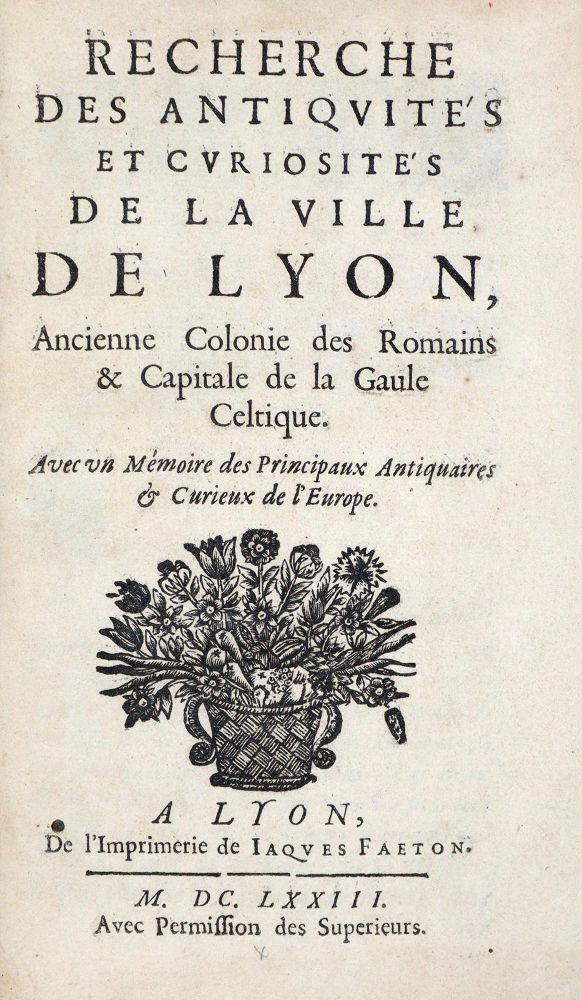 Große Abbildung Nr.3: 133-1563 (Spon,J.).: (Frankreich, Lyon)