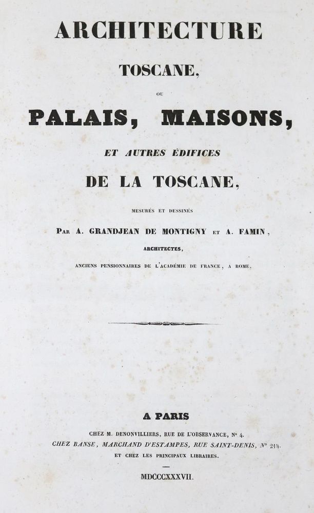 Große Abbildung Nr.2: 133-1571 Grandjean de Montigny,A. u. A.Famin.: (Italien, Architektur)