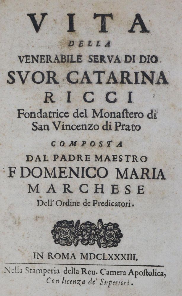 Große Abbildung Nr.1: 133-1581 Marchese,D.M.: (Italien, Katharina von Ricci)