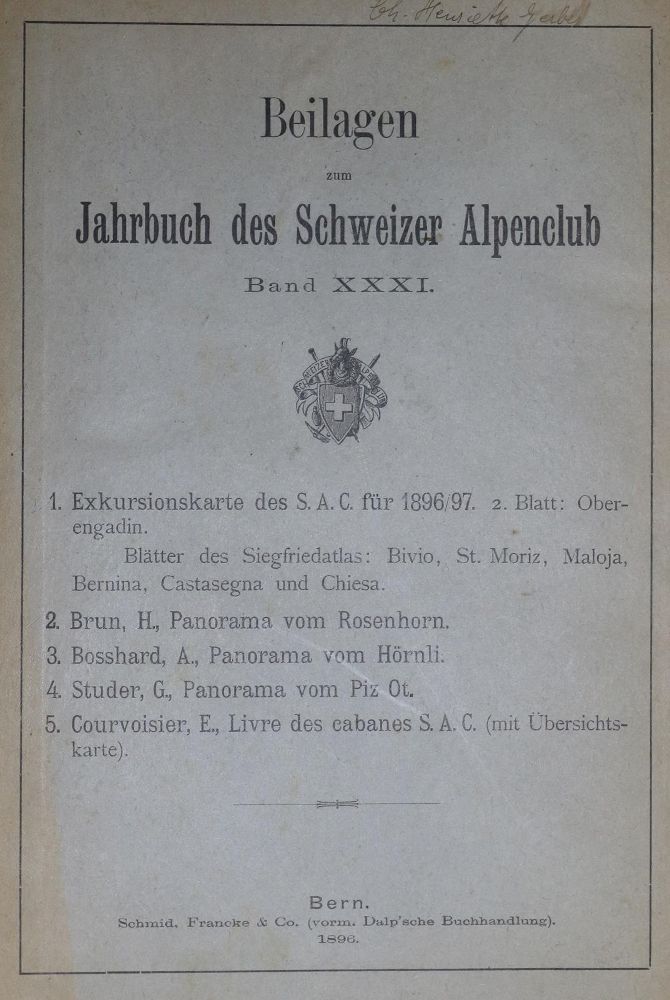 Große Abbildung Nr.1: 133-1611 Sammlung: (Verschiedene Länder - Geschichte, Alpen und Alpinismus)