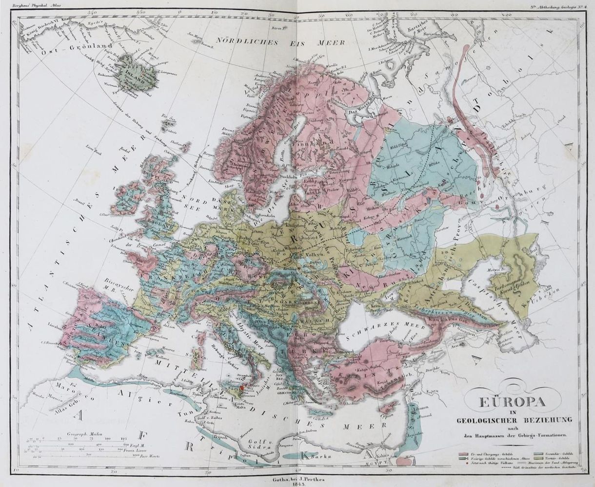 Große Abbildung Nr.1: 133-1615 Berghaus,H.: (Verschiedene Länder - Geschichte, Atlanten)