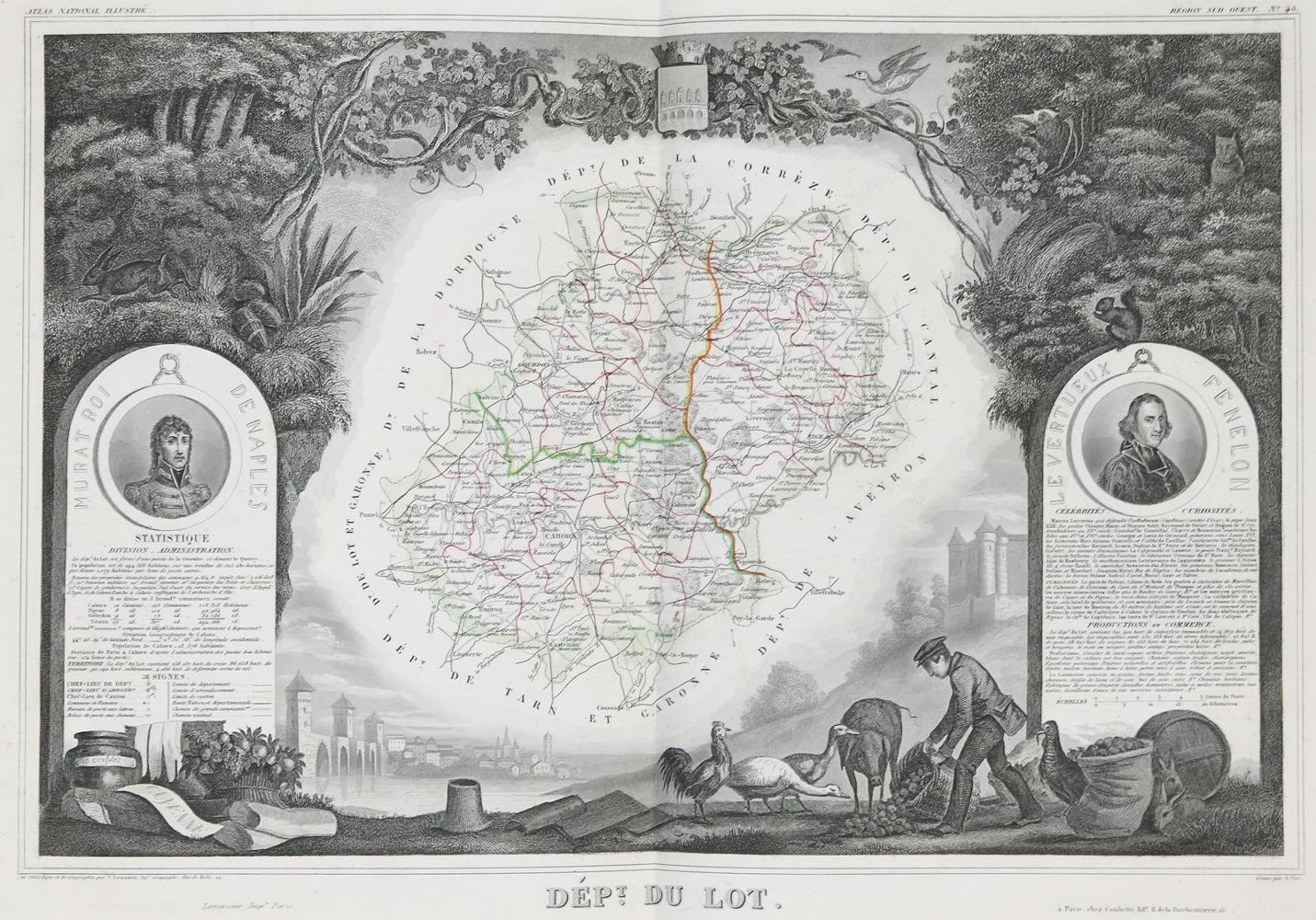 Große Abbildung Nr.1: 133-1619 Levasseur,V.: (Verschiedene Länder - Geschichte, Atlanten, Frankreich)