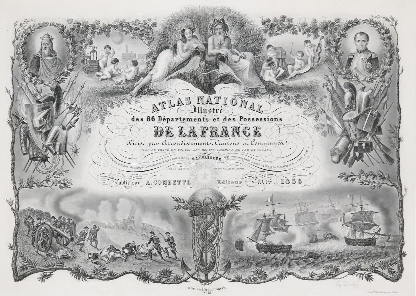 Große Abbildung Nr.2: 133-1619 Levasseur,V.: (Verschiedene Länder - Geschichte, Atlanten, Frankreich)