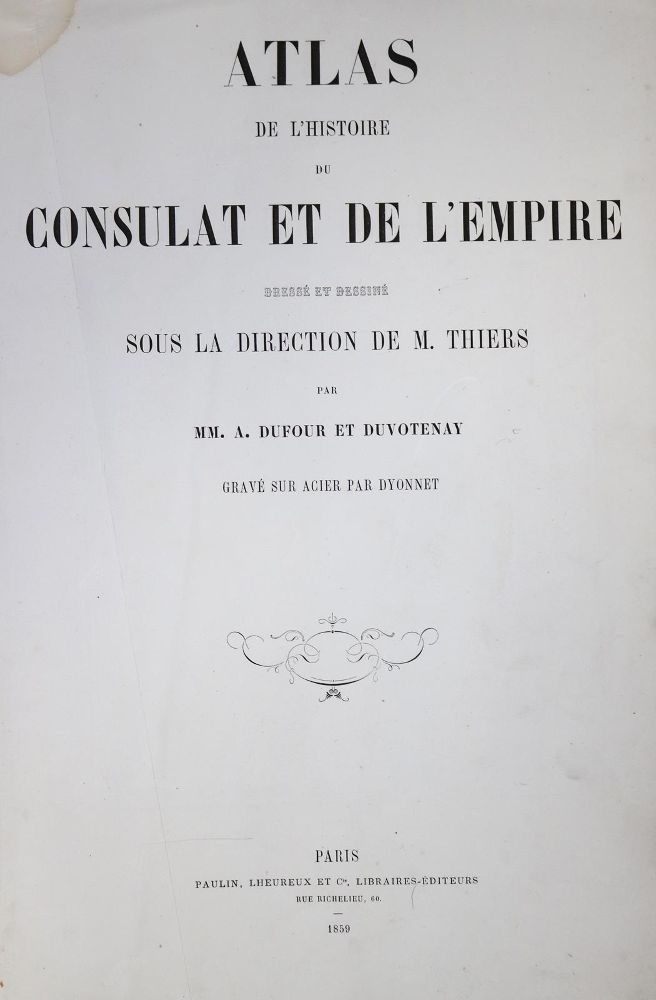 Große Abbildung Nr.1: 133-1623 Thiers,M.: (Verschiedene Länder - Geschichte, Atlanten)