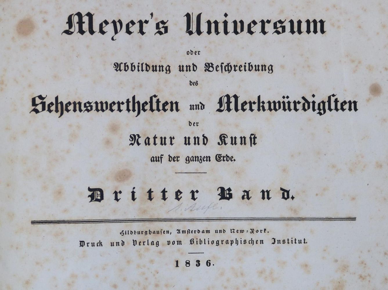 Große Abbildung Nr.1: 133-1660 Meyer's Universum.: (Verschiedene Länder - Geschichte)