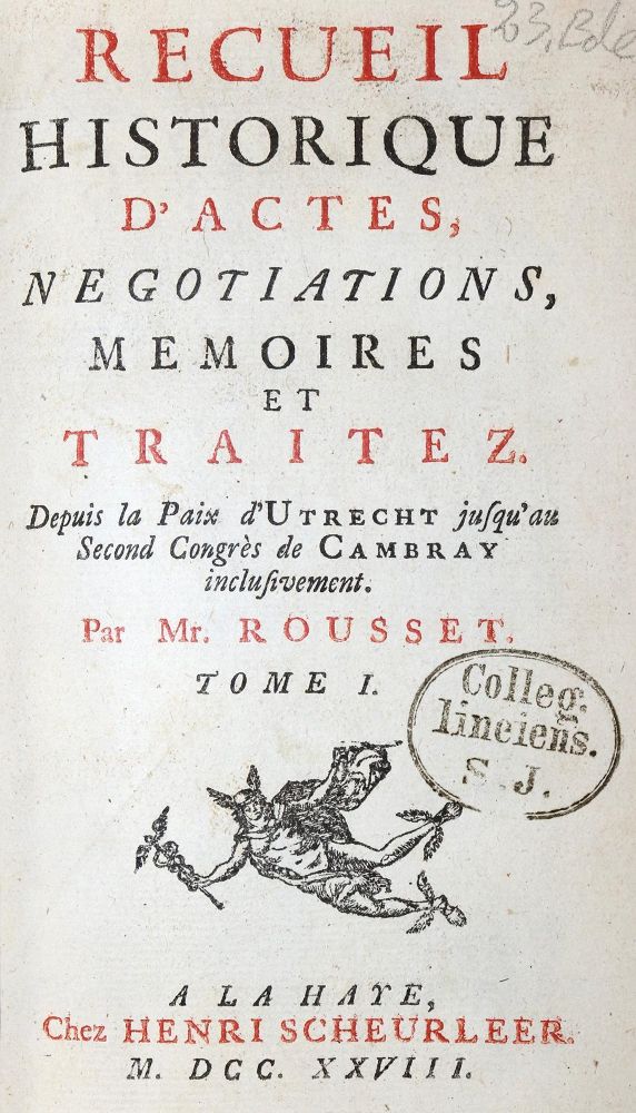 Große Abbildung Nr.1: 133-1666 Rousset (de Missy,J.).: (Verschiedene Länder - Geschichte)