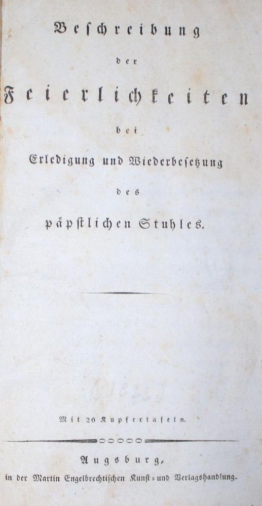 Große Abbildung Nr.2: 133-168 Papstwahl, Die,: (Päpste)