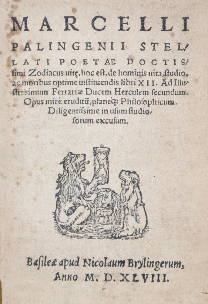 Große Abbildung Nr.1: 133-169 Palingenius,M. (d.i. P.A.Manzoli).: (Alte Drucke, Handschriften und Theologie)