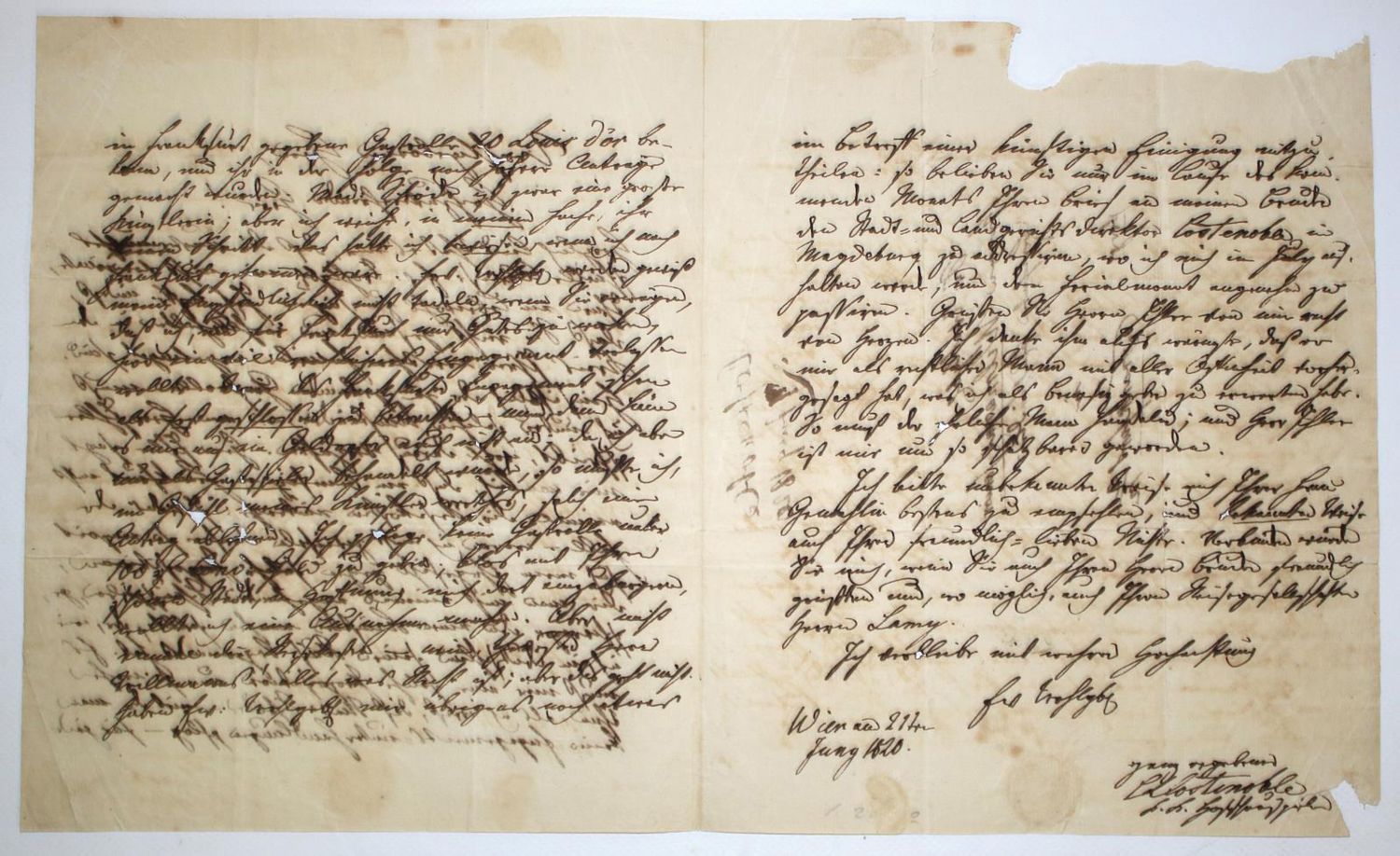 Große Abbildung Nr.1: 133-1701 Costenoble, Karl Ludwig,: (Autographen)