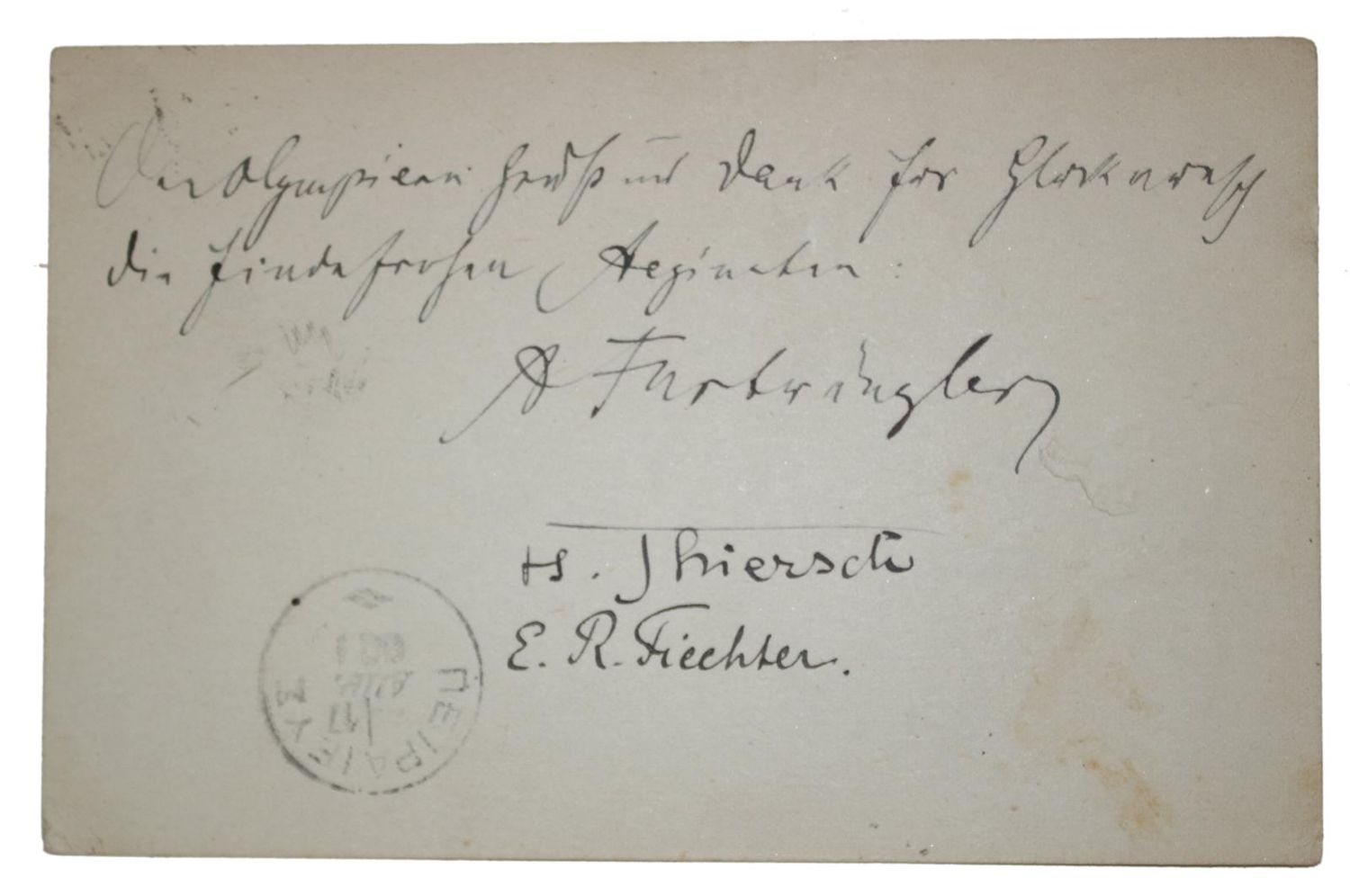 Große Abbildung Nr.2: 133-1702 Furtwaengler, Adolf,: (Autographen)