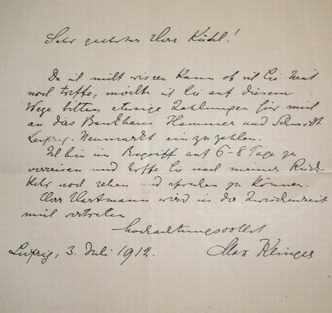 Große Abbildung Nr.1: 133-1712 Klinger, Max,: (Autographen)
