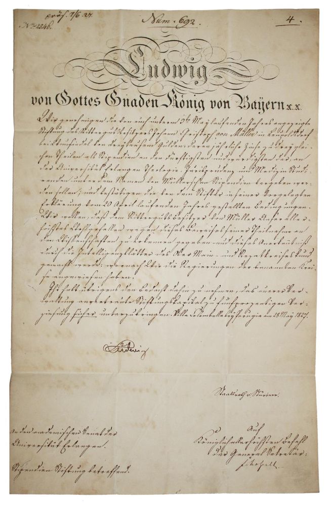 Große Abbildung Nr.1: 133-1715 Ludwig I. König von Bayern: (Autographen)