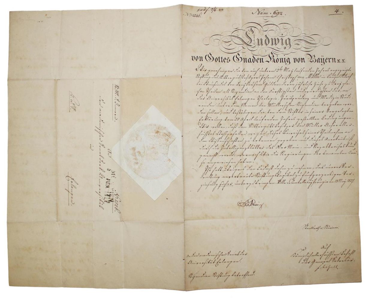 Große Abbildung Nr.2: 133-1715 Ludwig I. König von Bayern: (Autographen)