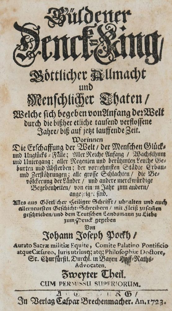 Große Abbildung Nr.2: 133-172 Pockh,J.J.: (Alte Drucke, Handschriften und Theologie)