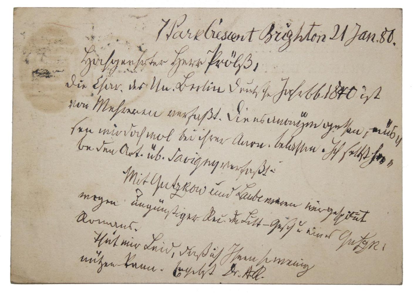 Große Abbildung Nr.2: 133-1724 Ruge, Arnold,: (Autographen)