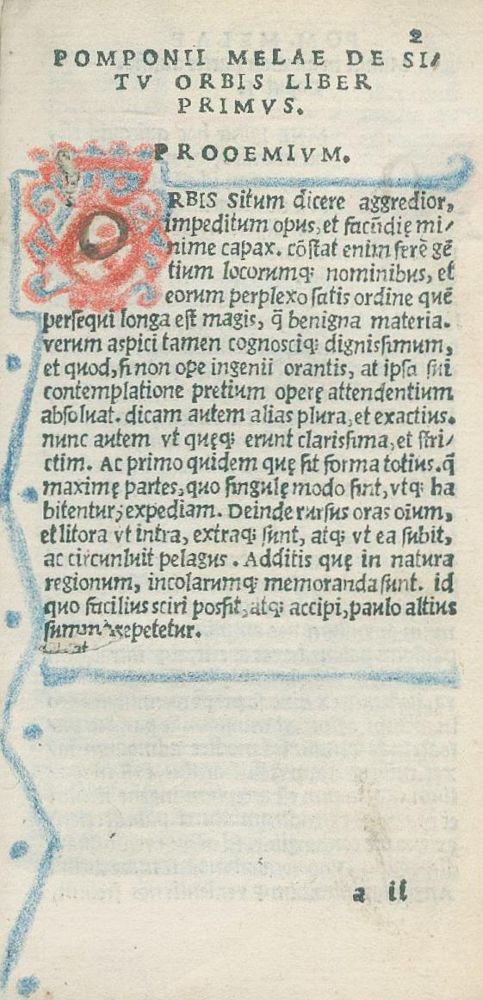 Große Abbildung Nr.1: 133-174 Pomponius Mela.: (Alte Drucke, Handschriften und Theologie)