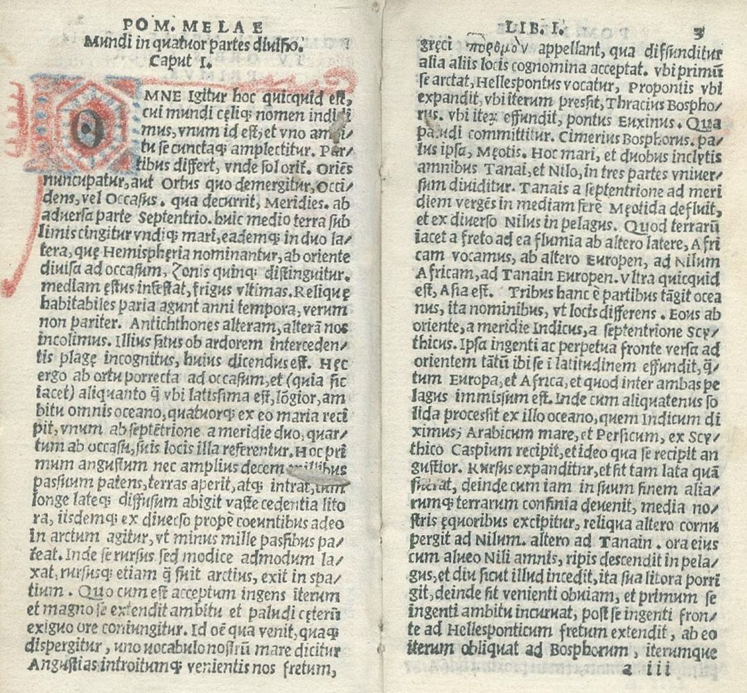 Große Abbildung Nr.2: 133-174 Pomponius Mela.: (Alte Drucke, Handschriften und Theologie)