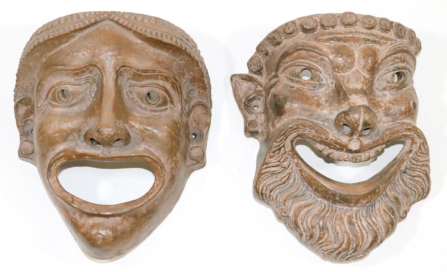 Große Abbildung Nr.1: 133-1760 Theatermasken, Zwei.: (Varia, Masken)