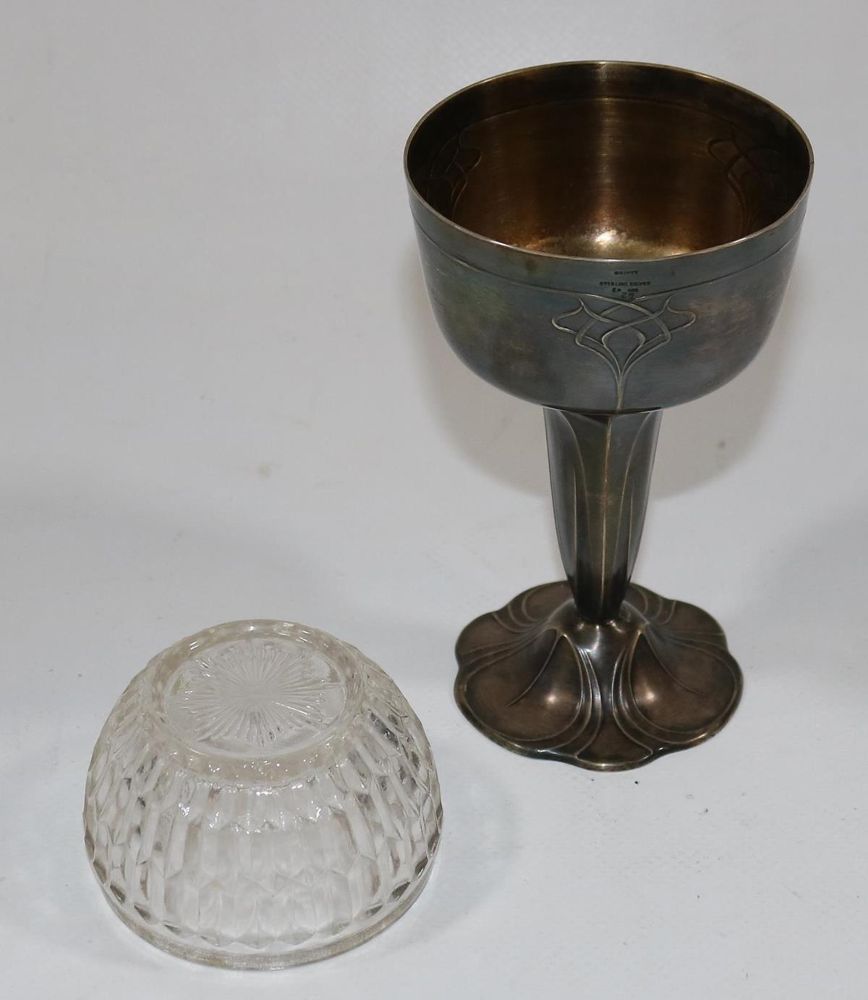 Große Abbildung Nr.4: 133-1788 Zinnschale mit Glaseinsatz: (Varia)
