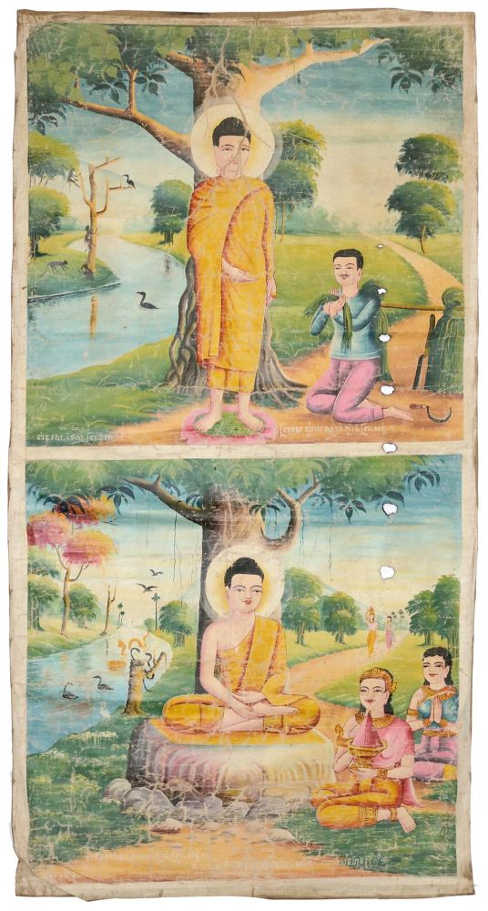 Große Abbildung Nr.1: 133-1818 Rollbild (Patua).: (Asiatika, Thangka)