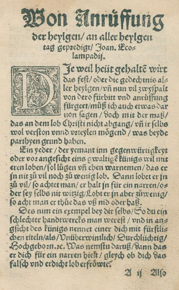 Große Abbildung Nr.1: 133-182 Oecolampadius,J.: (Reformation)