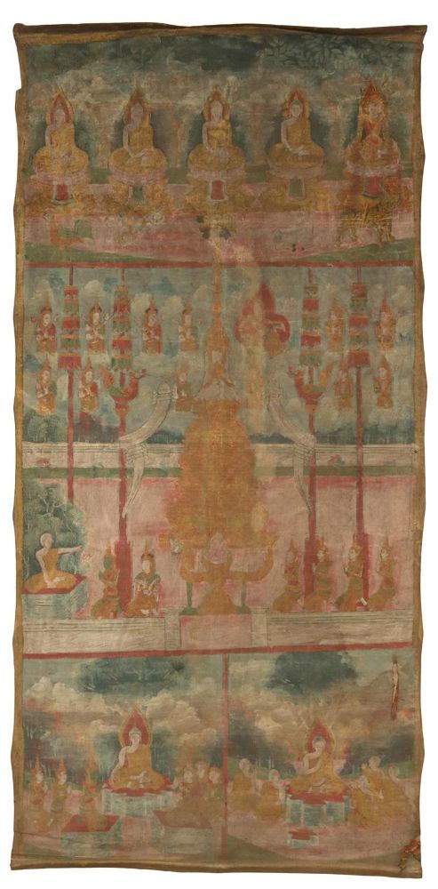 Große Abbildung Nr.1: 133-1831 Rollbild (Patua).: (Asiatika, Thangka)