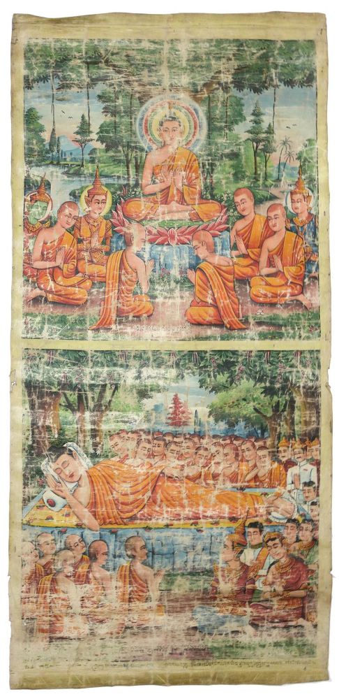 Große Abbildung Nr.1: 133-1835 Rollbild (Patua).: (Asiatika, Thangka)