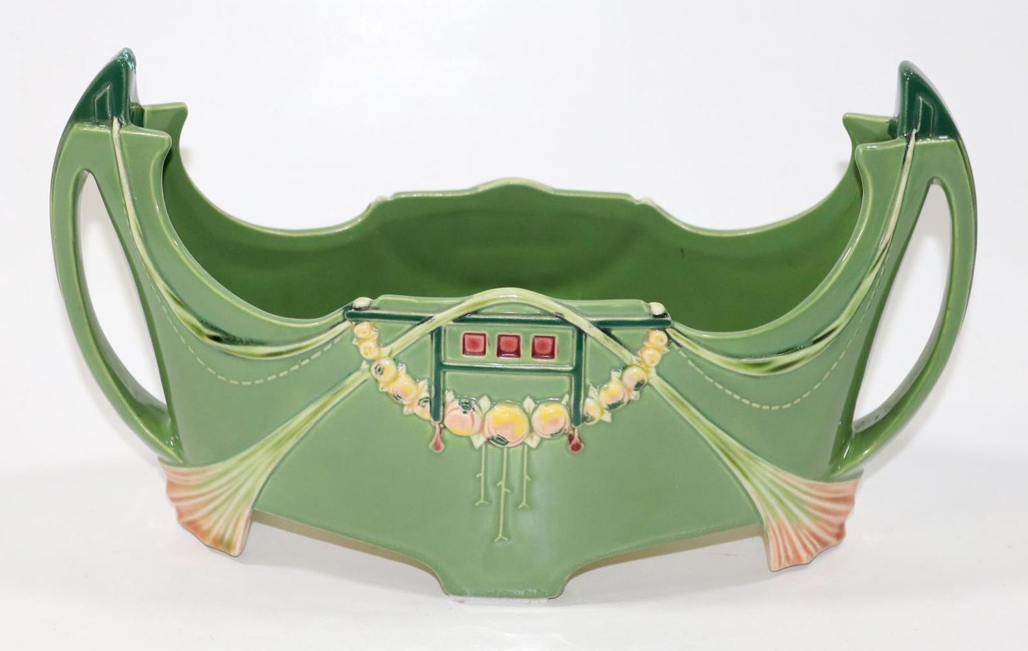 Große Abbildung Nr.4: 133-1887 Drei prächtige Jugendstil-: (Porzellan u. Keramik, Fayencen, Eichwald)