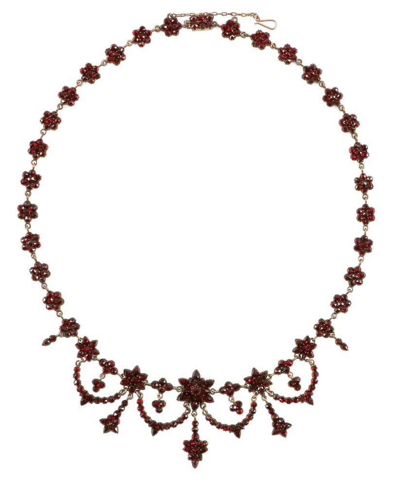 Große Abbildung Nr.1: 133-1943 Granatcollier,: (Schmuck, Collier)