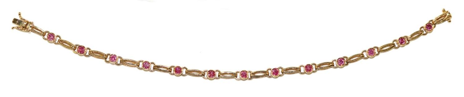 Große Abbildung Nr.1: 133-1947 Armband 750 GG Rubin.: (Schmuck, DRC Pforzheim)