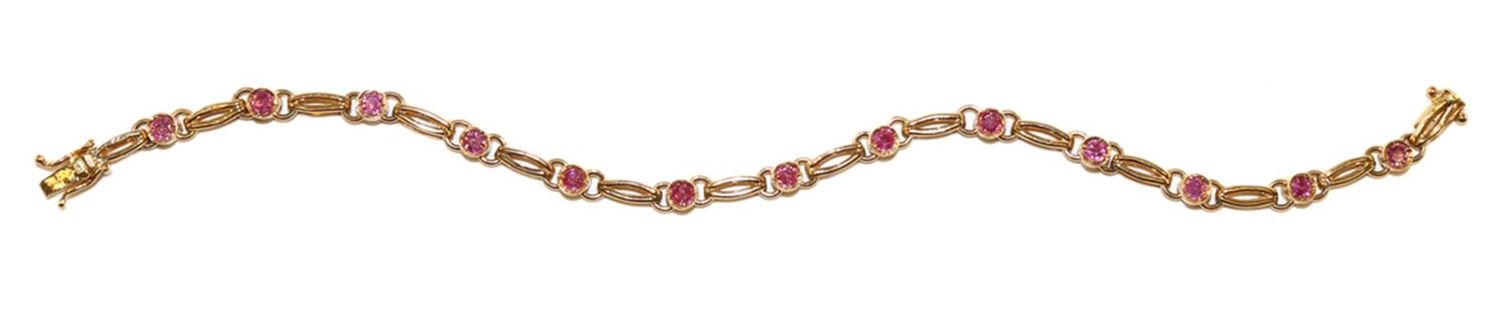 Große Abbildung Nr.2: 133-1947 Armband 750 GG Rubin.: (Schmuck, DRC Pforzheim)