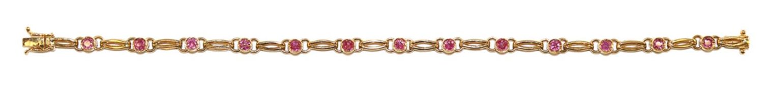 Große Abbildung Nr.3: 133-1947 Armband 750 GG Rubin.: (Schmuck, DRC Pforzheim)