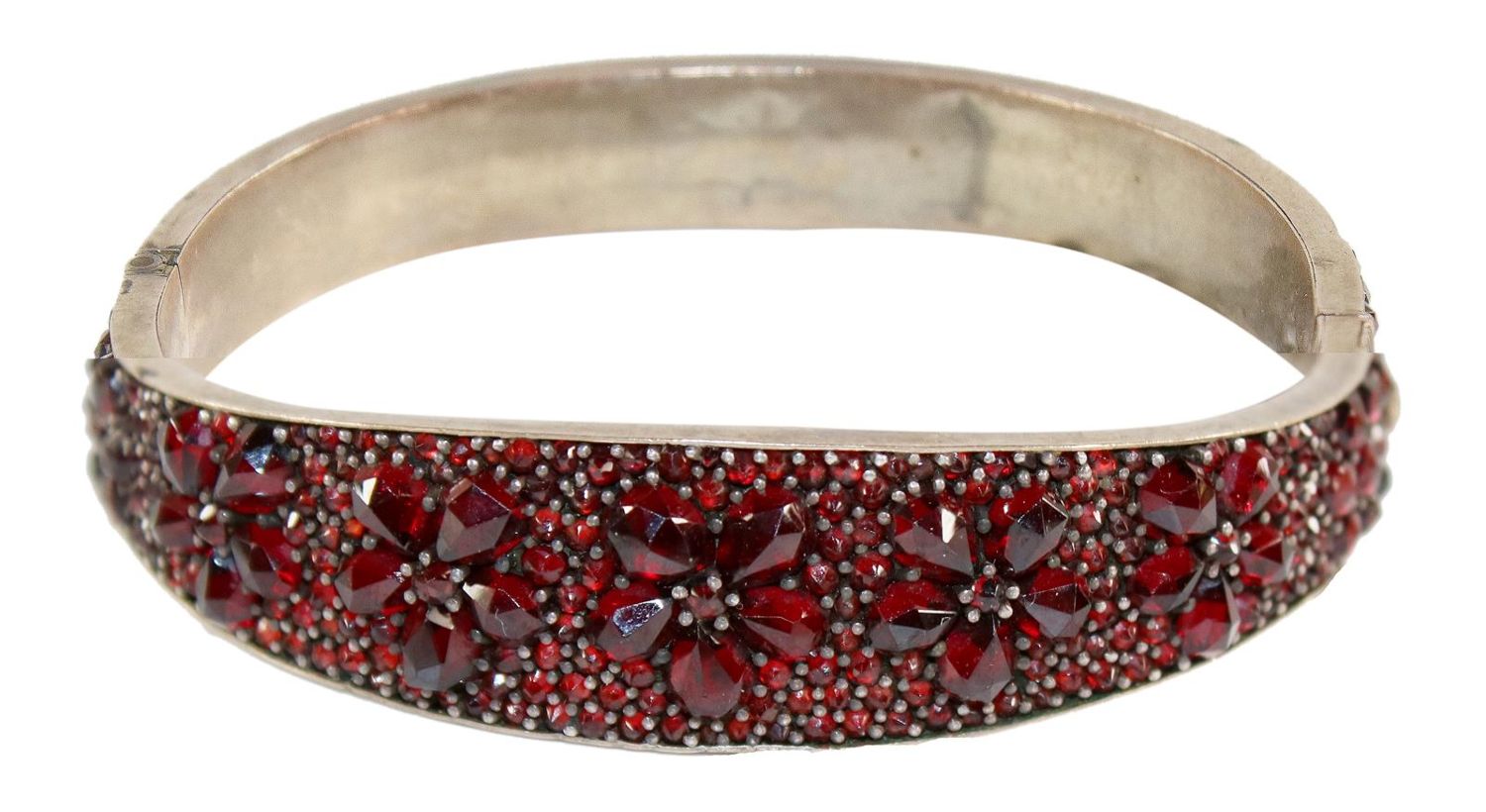 Große Abbildung Nr.1: 133-1954 Granatarmreif, Silber.: (Schmuck)