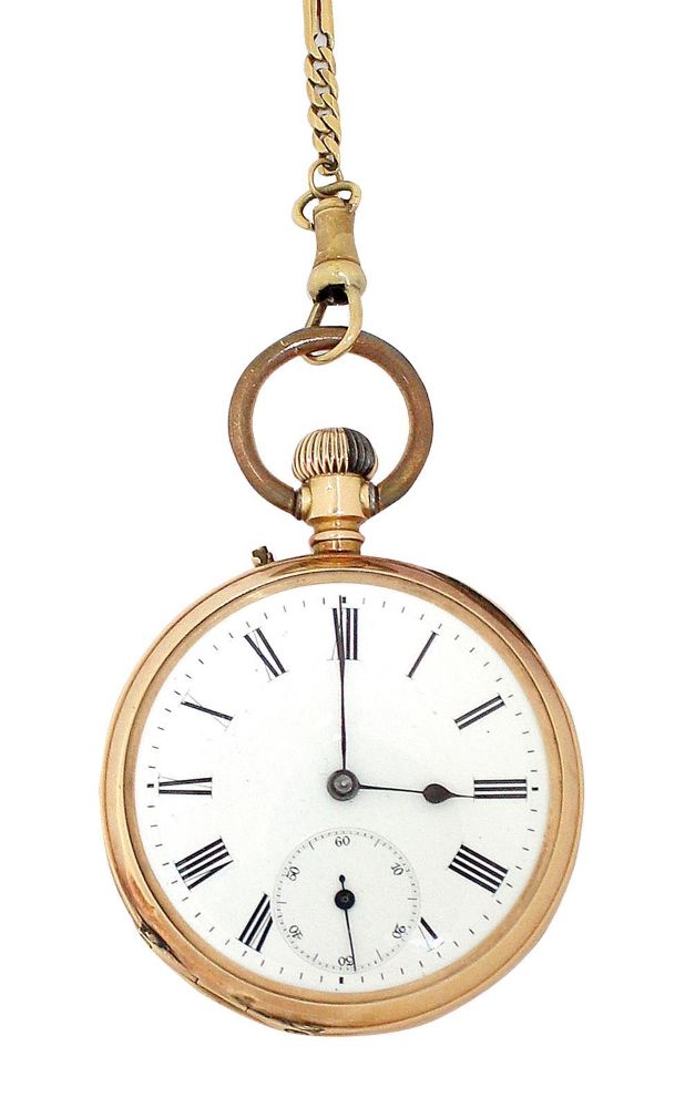 Große Abbildung Nr.1: 133-2017 Taschenuhr 14k GG.: (Uhren, Taschenuhren)