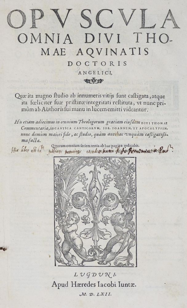 Große Abbildung Nr.1: 133-206 Thomas von Aquin.: (Alte Drucke, Handschriften und Theologie)