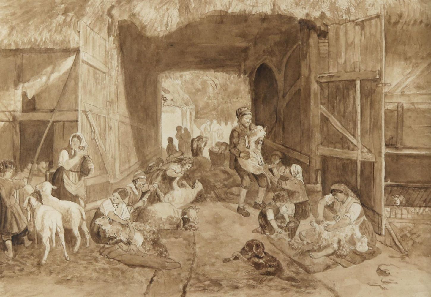 Große Abbildung Nr.1: 133-2072 Schafschur: (Varia, Berufe)