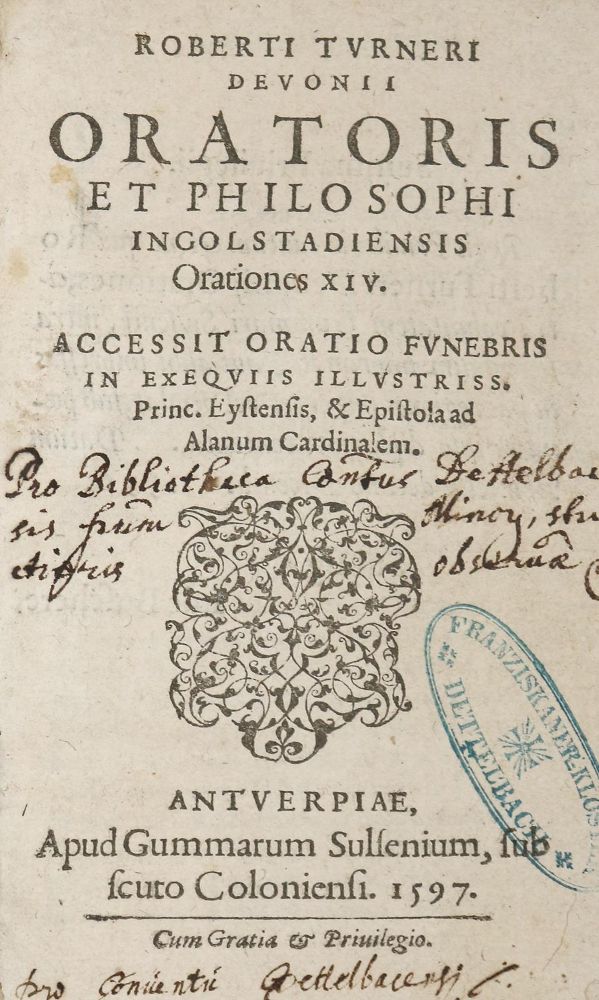 Große Abbildung Nr.2: 133-212 Turner,R.: (Alte Drucke, Handschriften und Theologie)